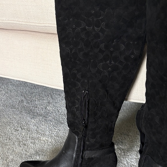 Coach Black Over the Knee Boots - Picture 2 of 7
